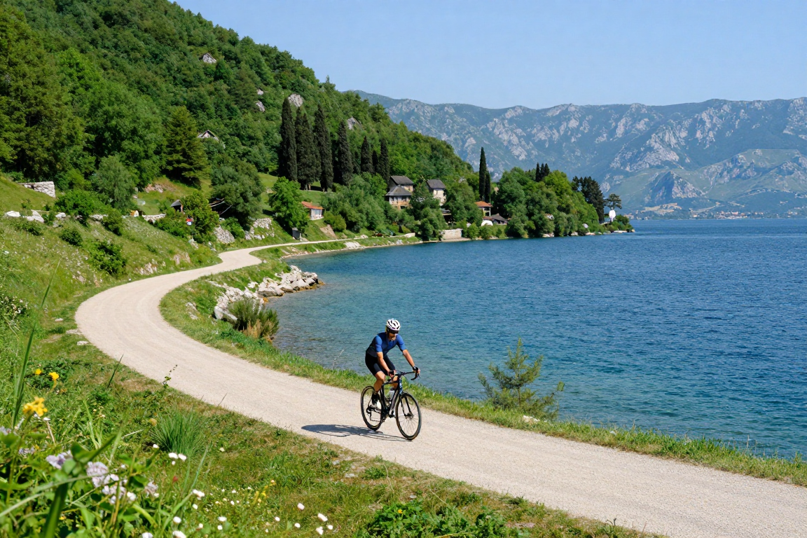 Ohrid Gölü bisiklet turu ve doğa manzarası