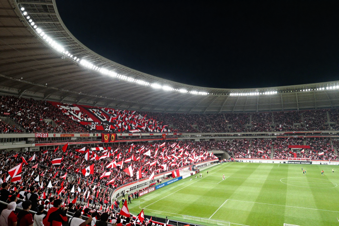 Vardar Stadyumu taraftar atmosferi ve bayraklar