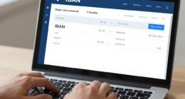 IBAN numarası ve uluslararası para transferi detayları içeren bir bilgisayar ekranı