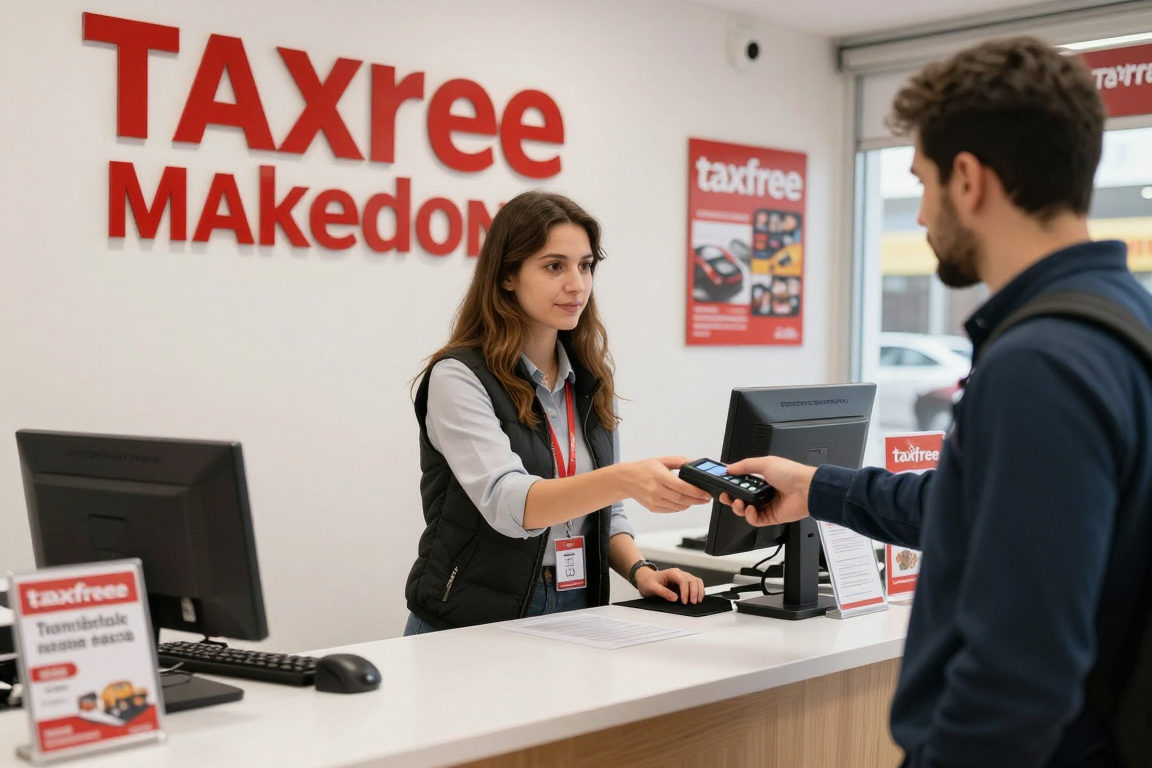 Makedonya vergisiz alışveriş kasa ve ödeme süreci