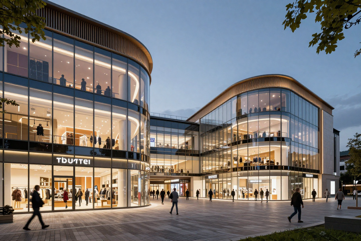 Üsküp modern alışveriş merkezleri, şehir planı